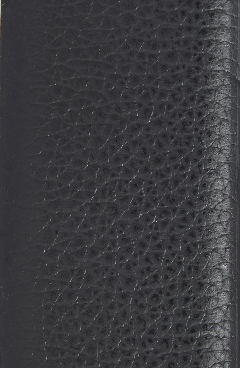 Palm Angels Monogram Buckle Leather Belt, Alternate, color, Black Black