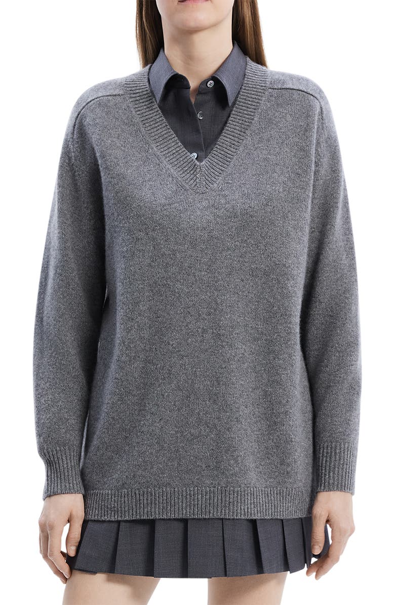 Theory Karenia Neu Oversize Wool & Cashmere Sweater, Main, color,