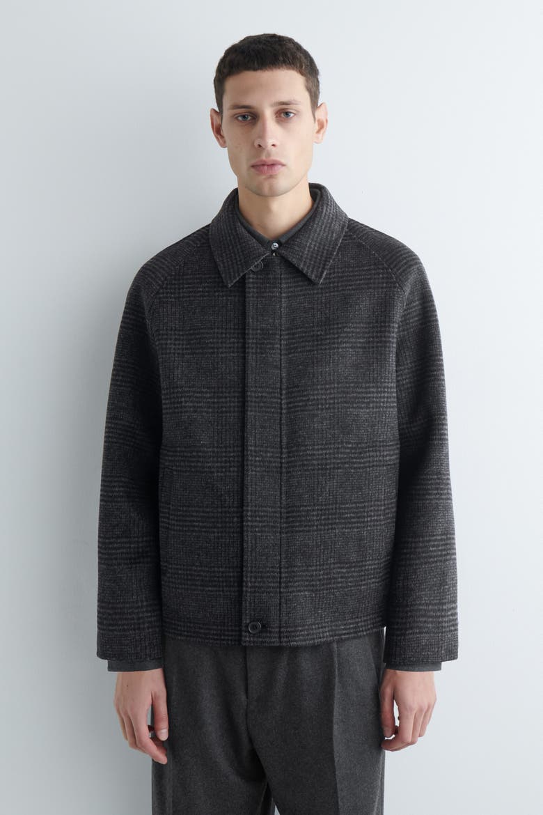 Reversible Checked / Herringbone Wool Sports Jacket, Alternate, color, GRAY / CHECKED