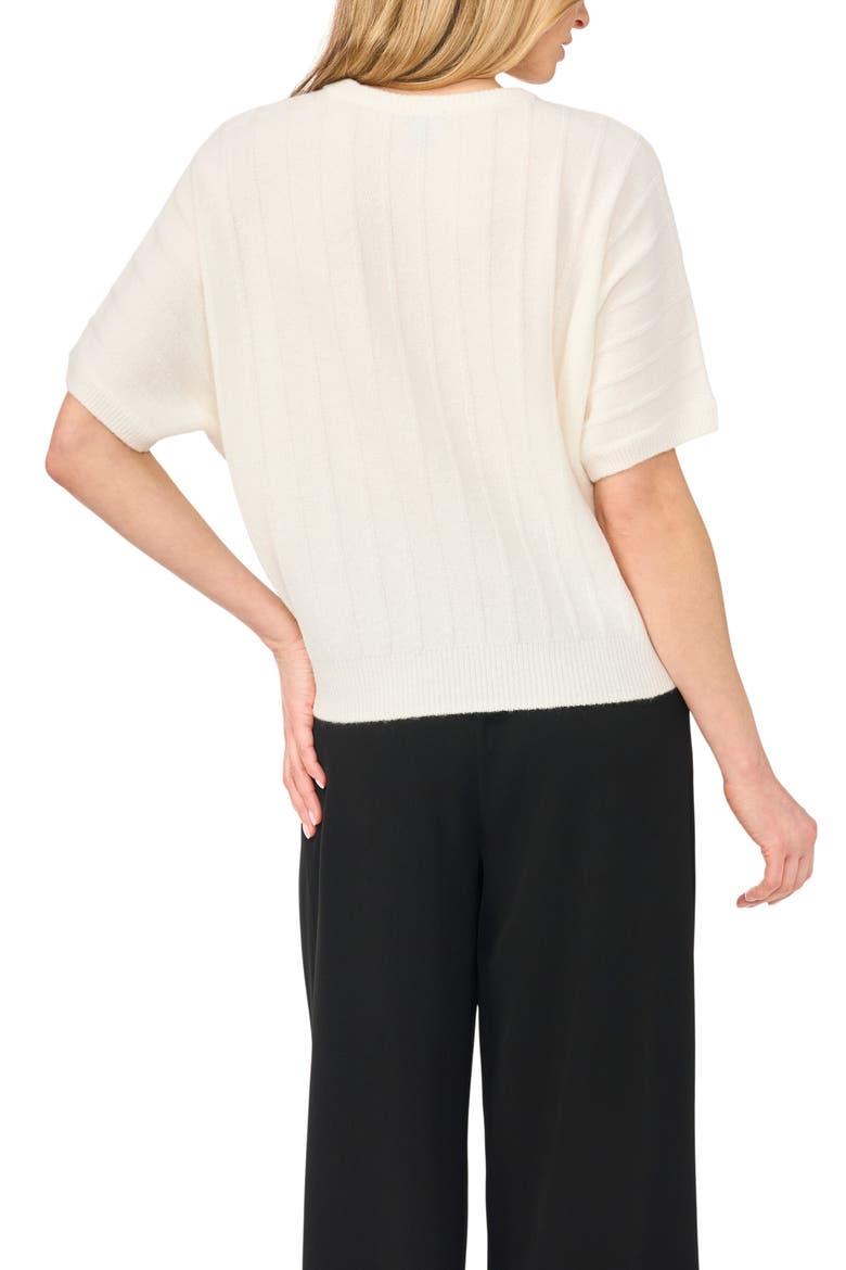 Short Dolman Sleeve Sweater, Alternate, color, ANTIQUE WHITE