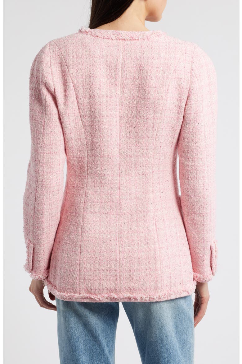 Adrina Sequin Tweed Jacket, Alternate, color, PINK SPRITZ