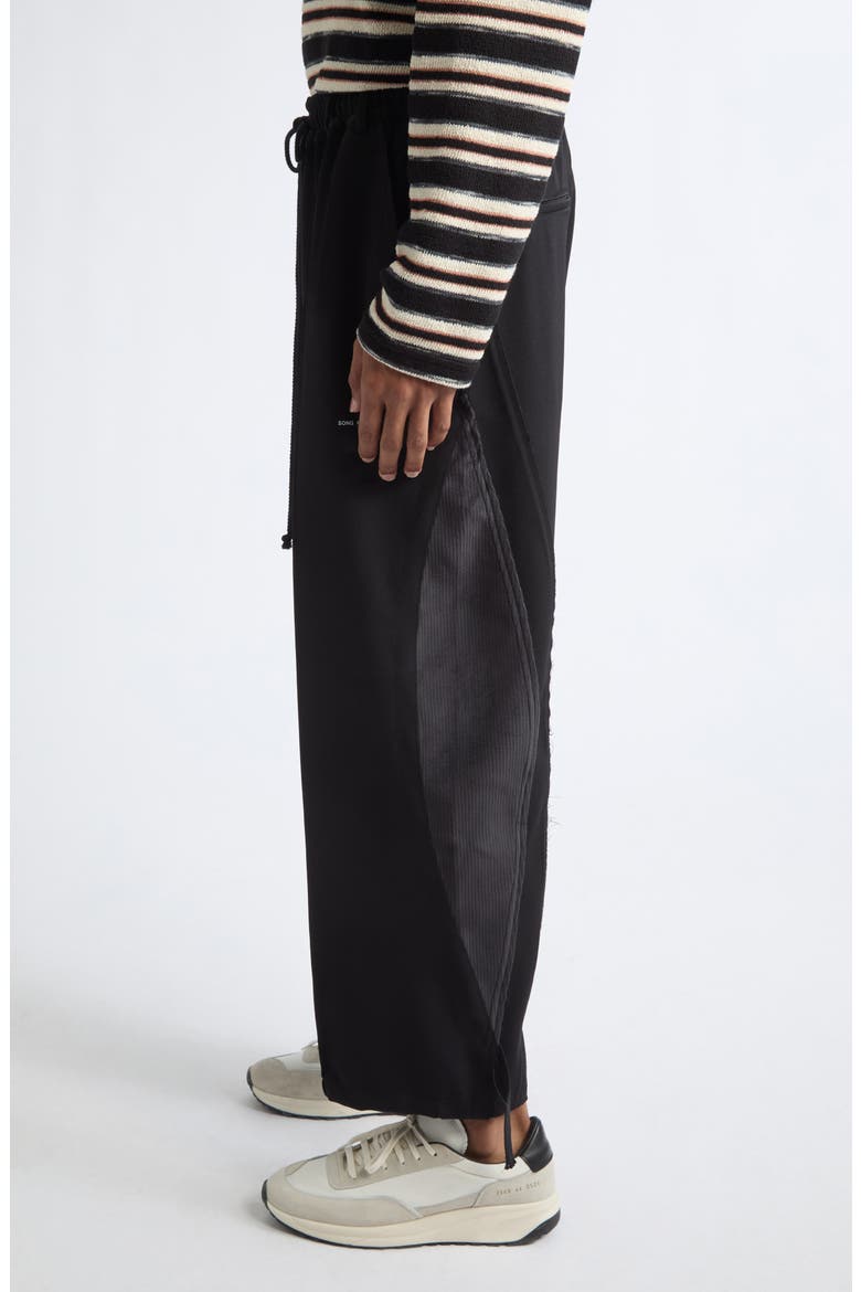 Tear Drop Track Pants, Alternate, color, BLACK