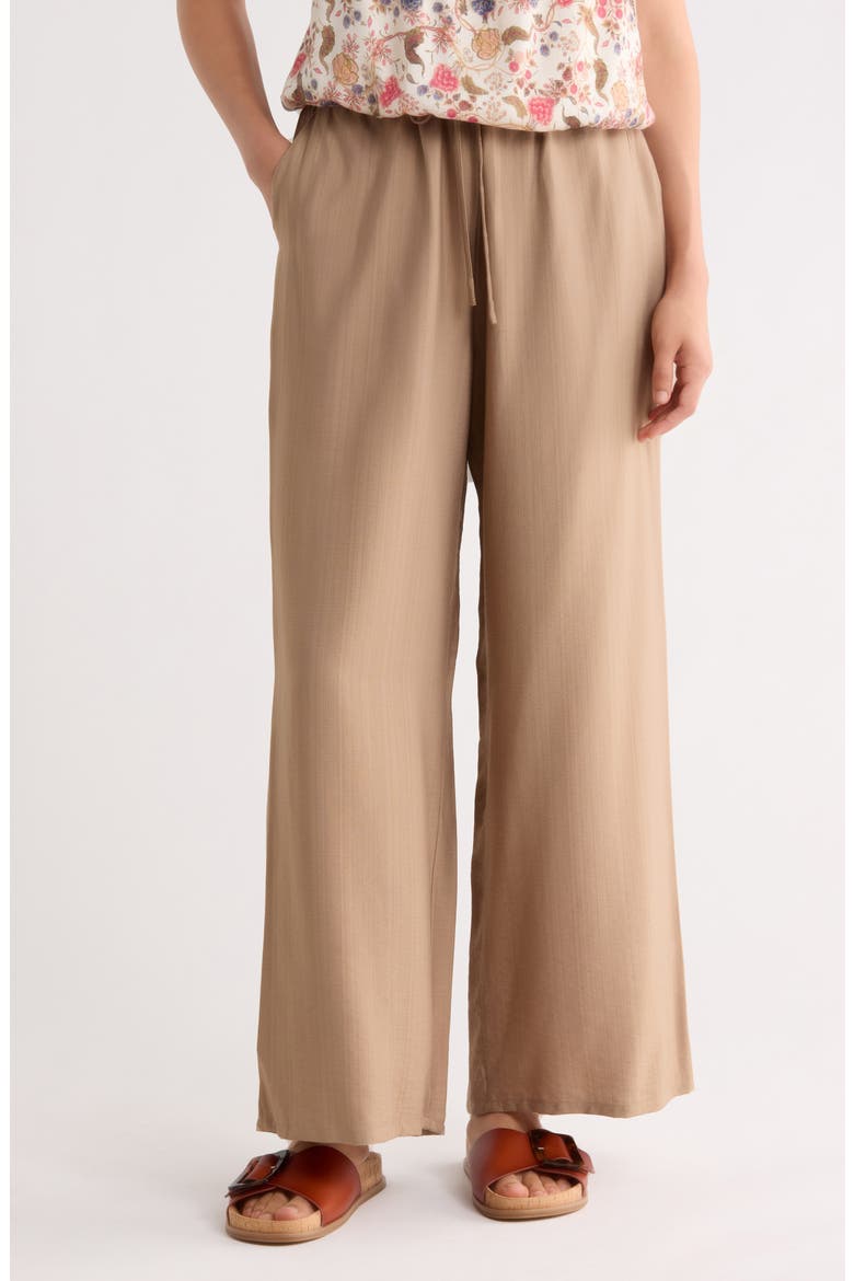 Drawstring Wide Leg Pants, Main, color, TAUPE
