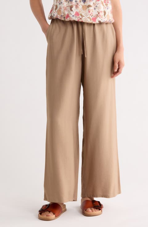 Drawstring Wide Leg Pants