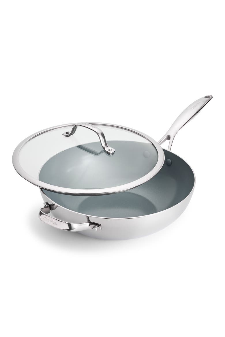 Valencia Stainless Steel Nonstick Wok, Main, color, STAINLESS STEEL
