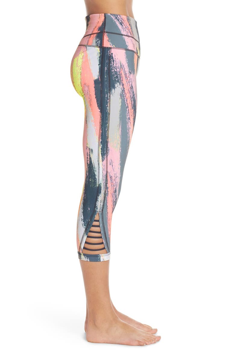 'Va Va' High Waist Crop Leggings, Alternate, color, SILVER SLATE NOUVEAU PRINT