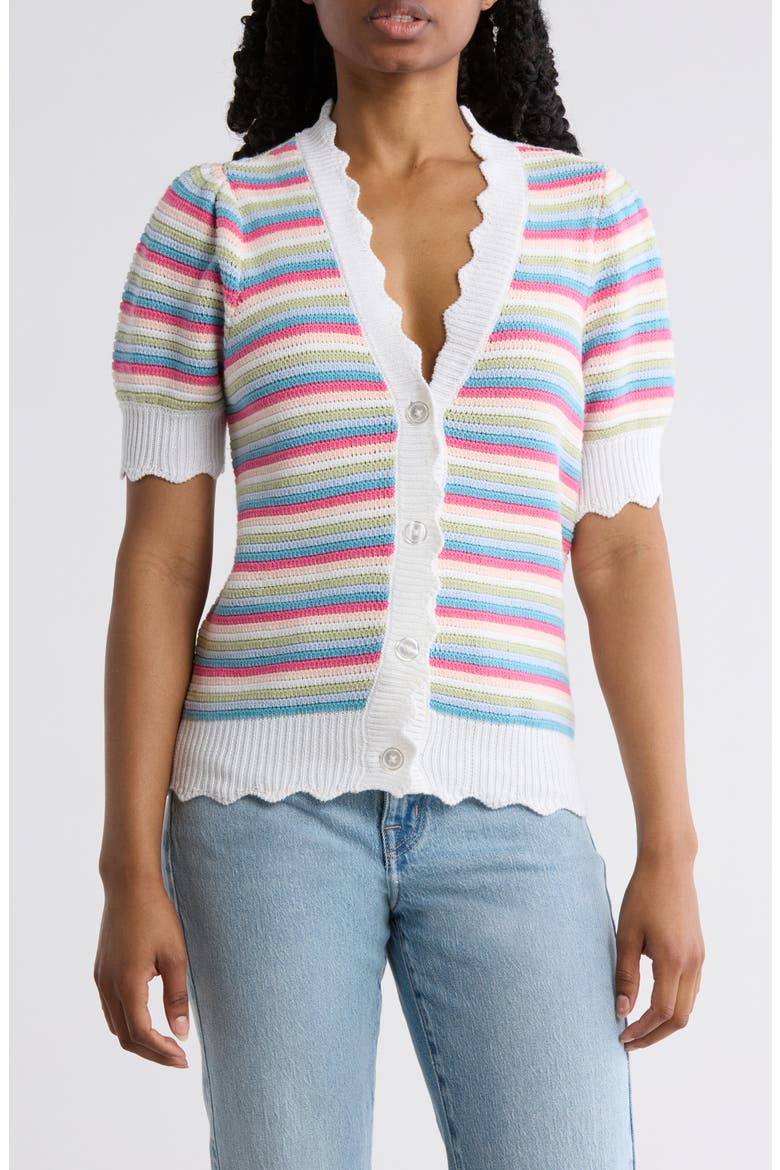 Stripe Cardigan, Main, color, PINK FLING COMBO