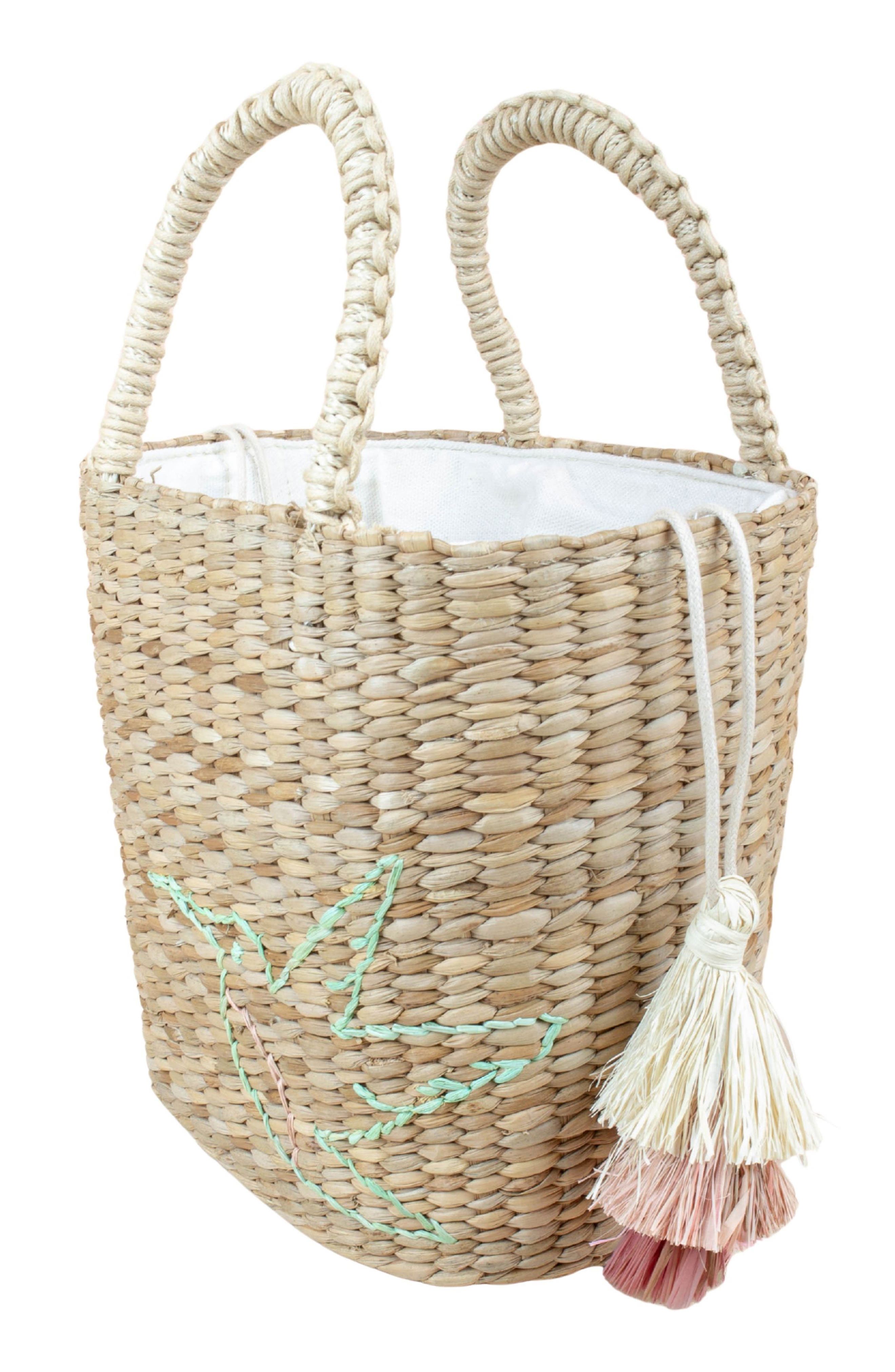 LIKHA Hummingbird Embroidered Tote Bag, Alternate, color, Natural