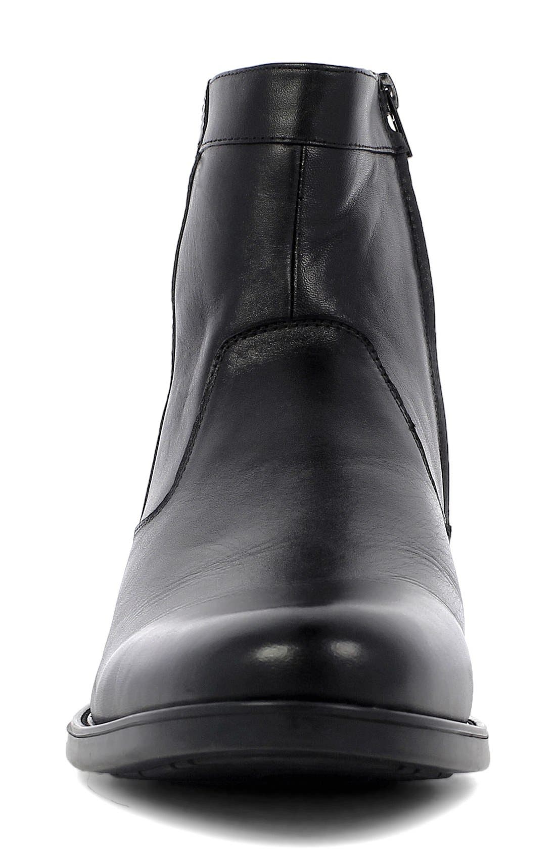 Florsheim 'Midtown' Zip Boot, Alternate, color, Black Leather