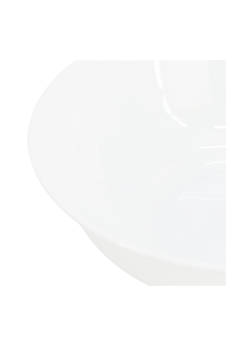 Gibson Ultra Ultra White Shadow 6 Piece 6.5 Inch Opal Glass Cereal Bowl Set, Alternate, color, White