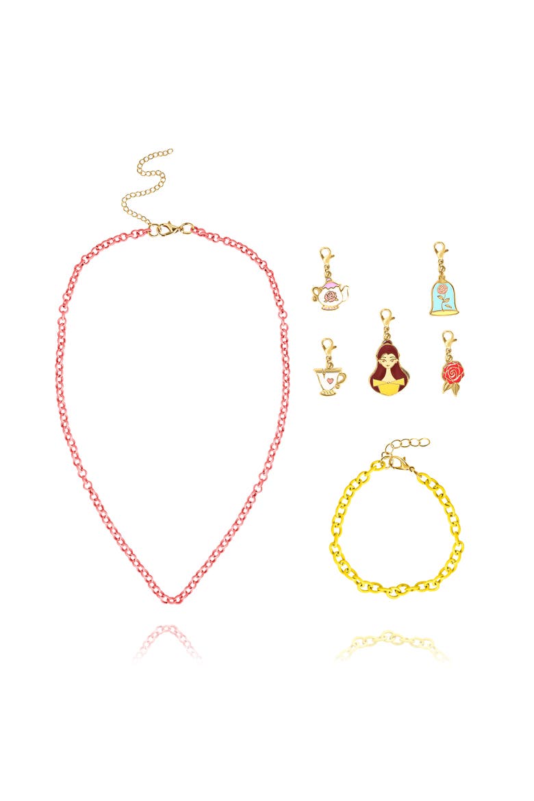 Princess Necklace, Bracelet, and Charms Set, Main, color, Multi