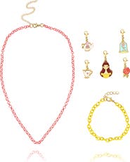 Disney Princess Necklace, Bracelet, and Charms Set