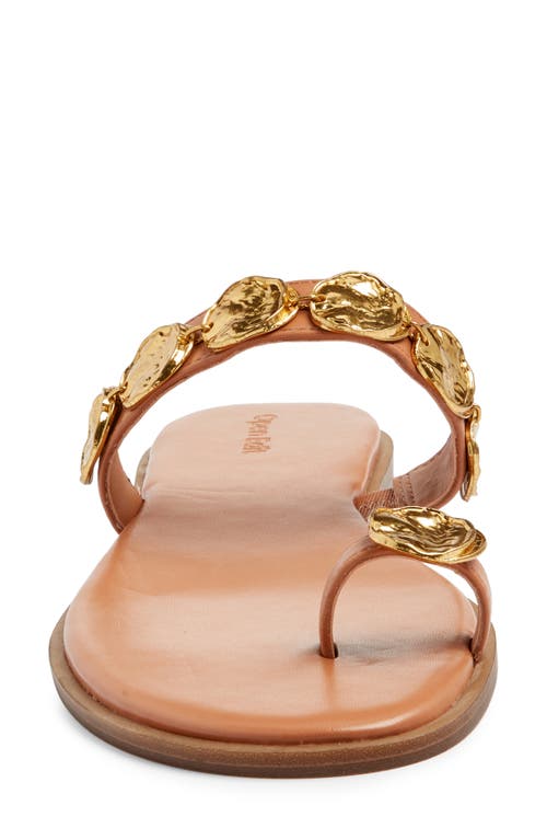 Open Edit Margot Slide Sandal In Tan Cashew