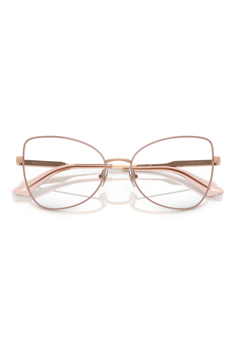 53MM JC2006 BUTTERFLY, Alternate, color, ROSE GOLD/ PINK / DEMO LENS