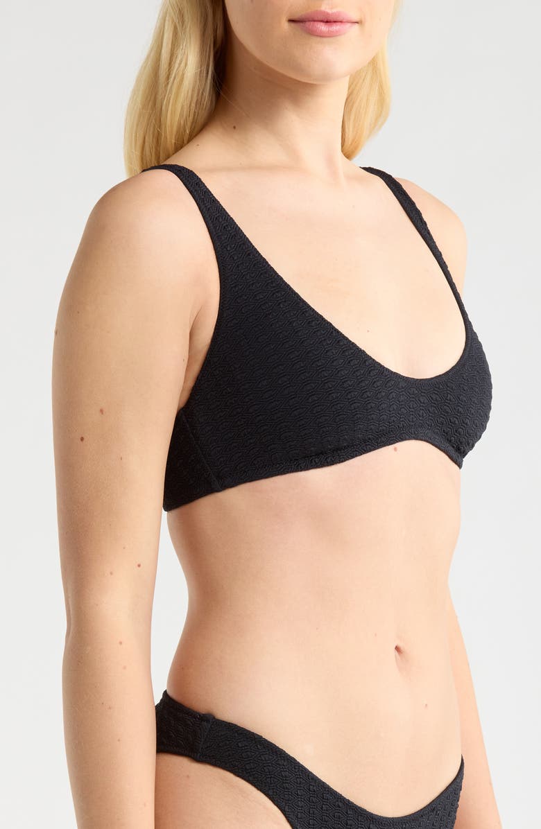 Roxy Haleiwa Bralette Bikini Top, Alternate, color, Anthracite