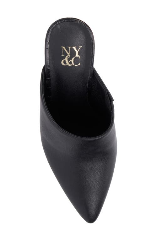 NEW YORK AND COMPANY NEW YORK AND COMPANY CARLETTE SNAKE EMBOSSED HEELED MULE 