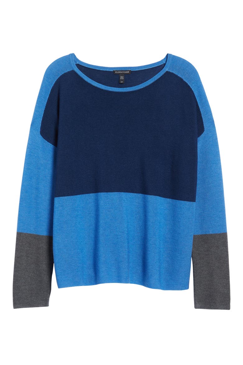 Colorblock Sweater, Alternate, color, CELESTIAL