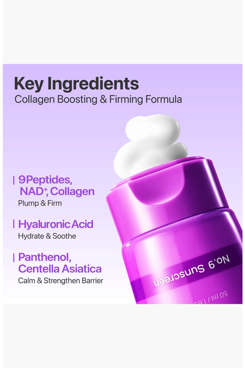 No.9 NAD+ 9 Peptides Broad Spectrum Sunscreen SPF 50, Alternate, color, NO COLOR