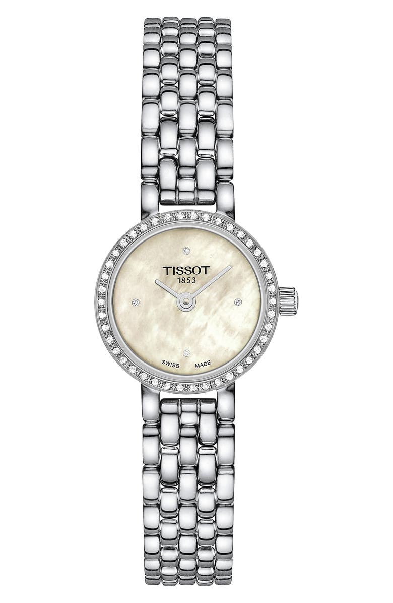 Tissot Lovely Round Mother-of-Pearl Bracelet Watch, 19.5mm, Main, color, 