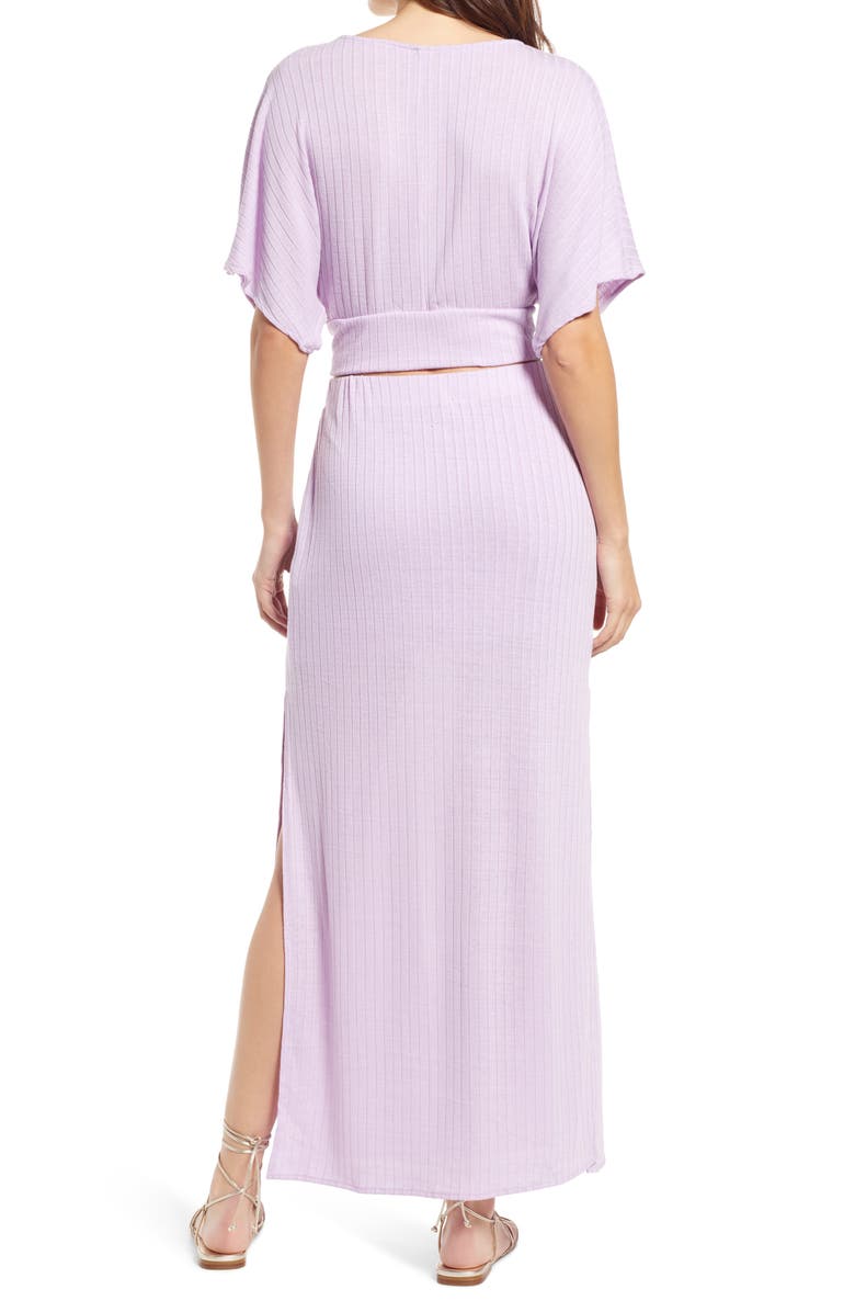 Free People Kelsey Rib Crop Top & Skirt Set, Alternate, color, 