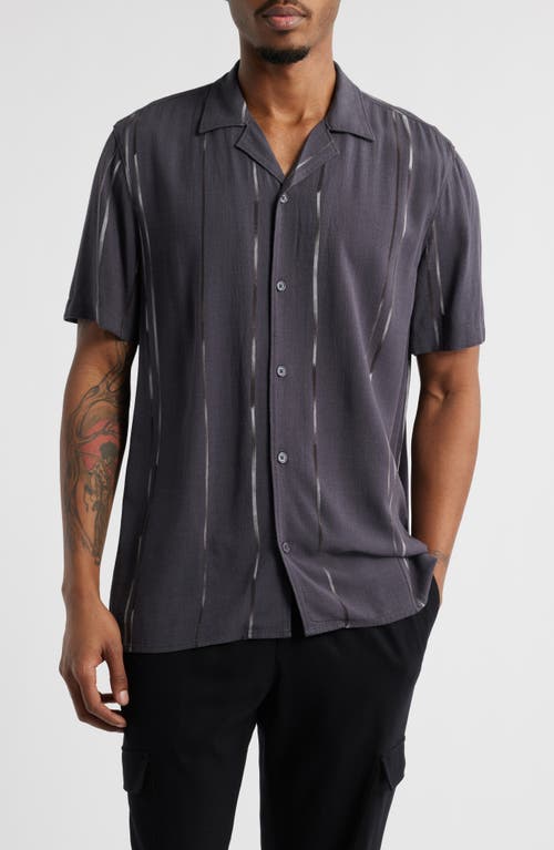 Open Edit Resort Lines Texture Camp Shirt