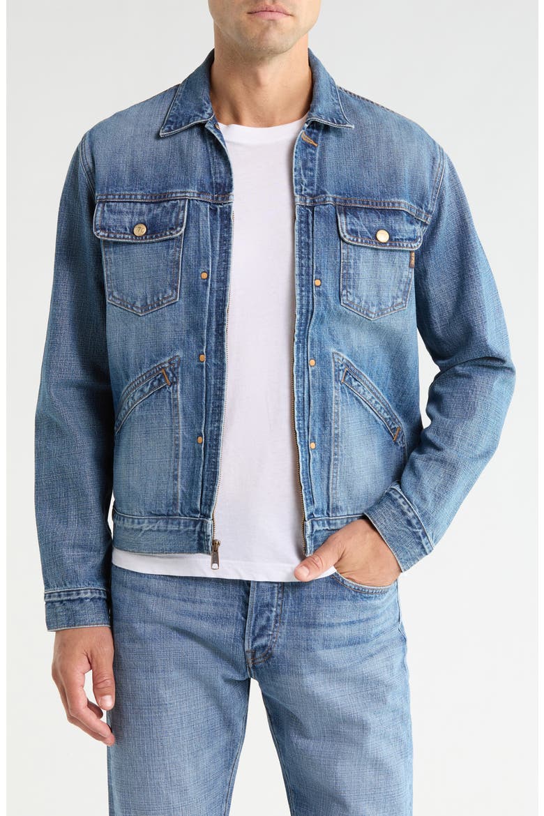 The Holden Zip Front Denim Jacket, Main, color, SORA