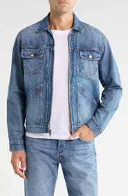 The Seven Continents The Holden Zip Front Denim Jacket