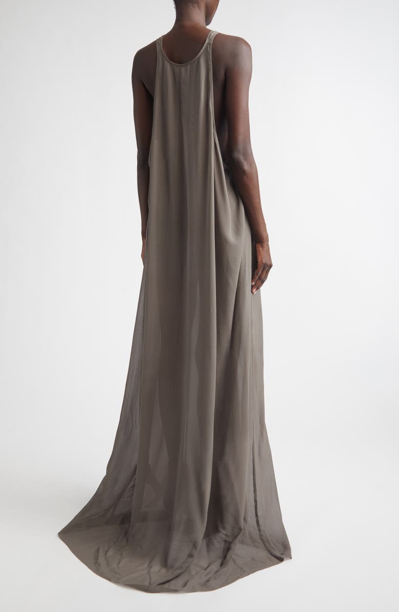 Rick Owens Temple Abito Silk Georgette Tank Gown, Alternate, color, Dust