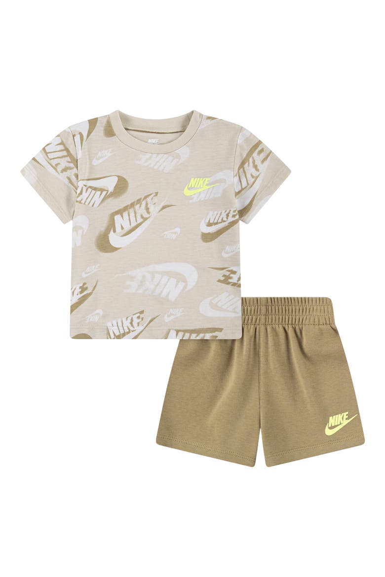 Futura Jersey Graphic T-Shirt & French Terry Shorts Set, Main, color, PARACHUTE BEIGE