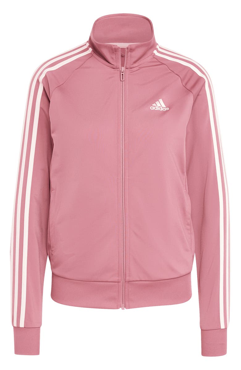 adidas Essentials 3-Stripes Recycled Polyester Track Jacket, Alternate, color,