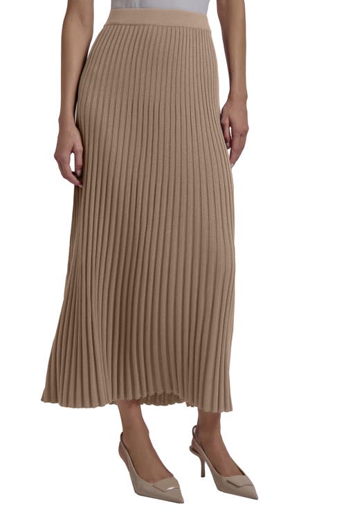 Misook Pleated Knit Skirt In Sand