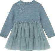 Mayoral Knit and Tulle Dress
