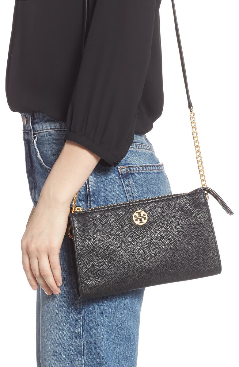 Tory Burch Mini Everly Leather Crossbody Bag, Alternate, color,
