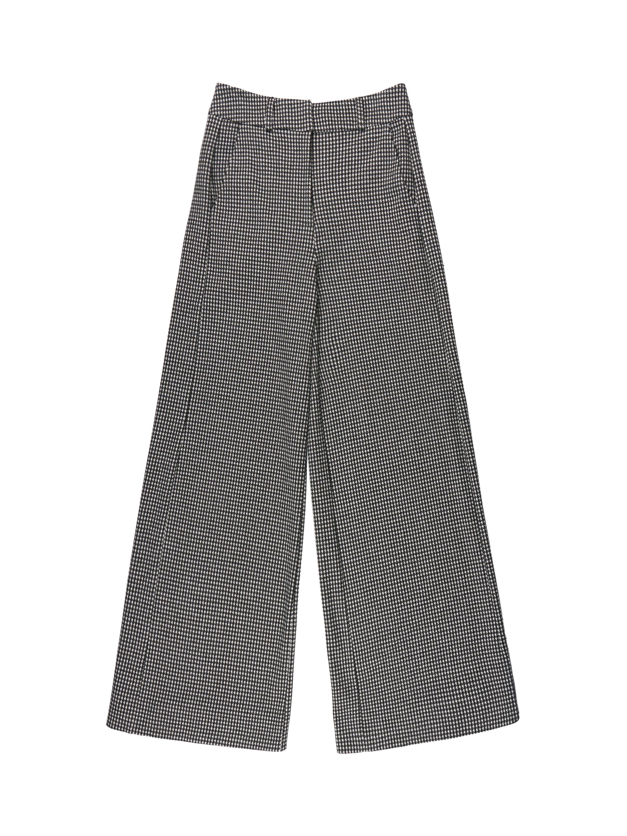 Tailored Wide Leg Houndstooth Trousers - image 2
