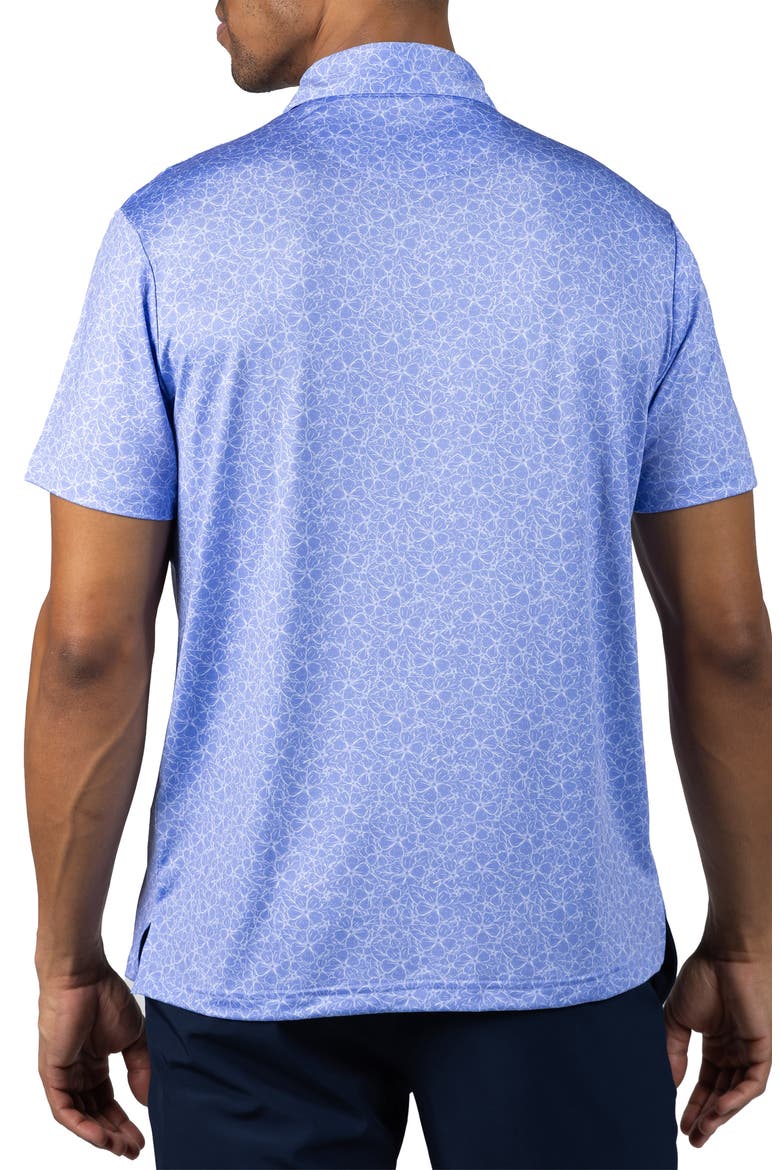 Floral Performance Polo, Alternate, color, BLUE