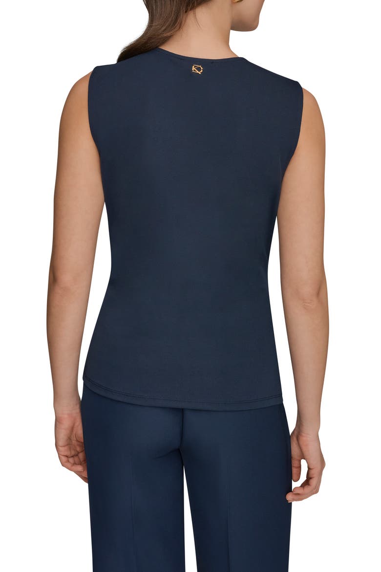 Hardware Accent Sleeveless V-Neck Top, Alternate, color, NIGHTFALL