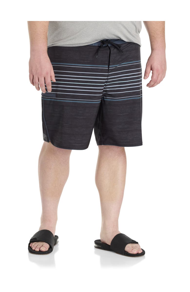 O'Neill Big & Tall Hyperfreak Heat Striped Board Shorts, Main, color, Black
