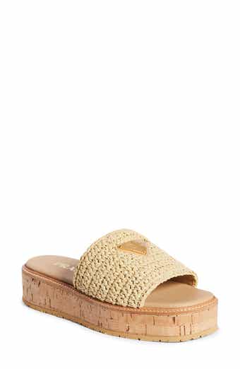 Prada Raffia Flatform Slide Sandal Women Nordstrom