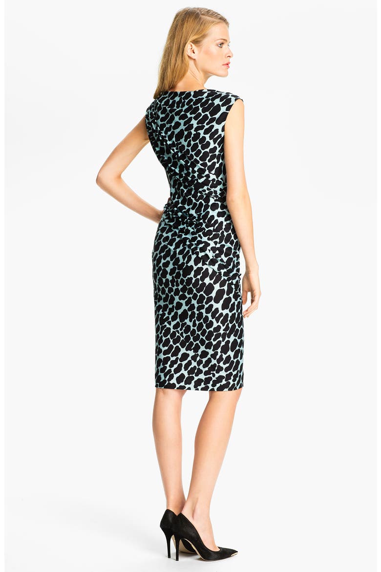 'Luisa' Silk Jersey Sheath Dress, Alternate, color, SPOTTED CLOUD