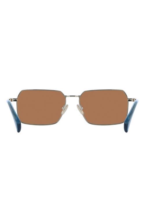 Paul Smith 58mm Modified Rectangular Sunglasses In Gold/brown