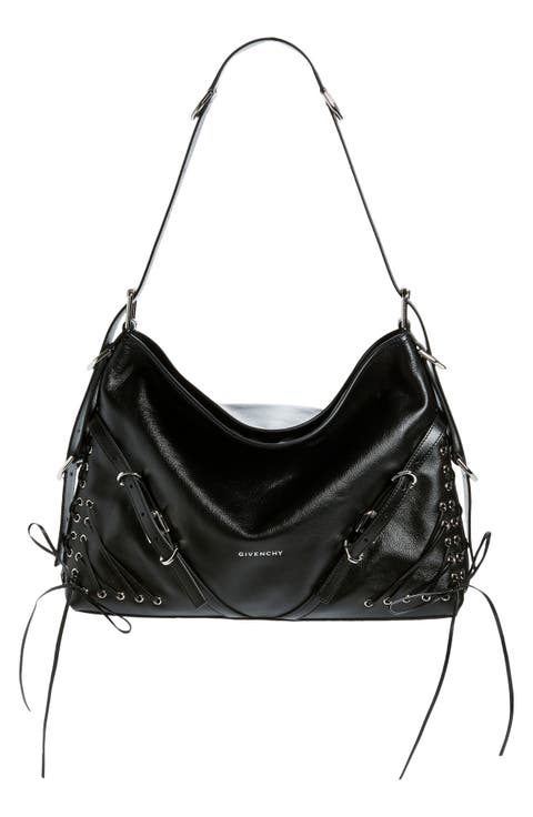 Medium Voyou Leather Hobo Bag
