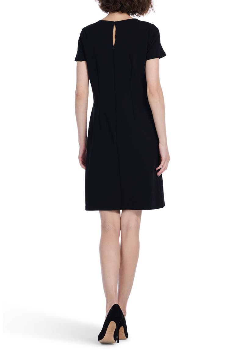 Rhinestone Floral Cocktail Shift Dress, Alternate, color, BLACK