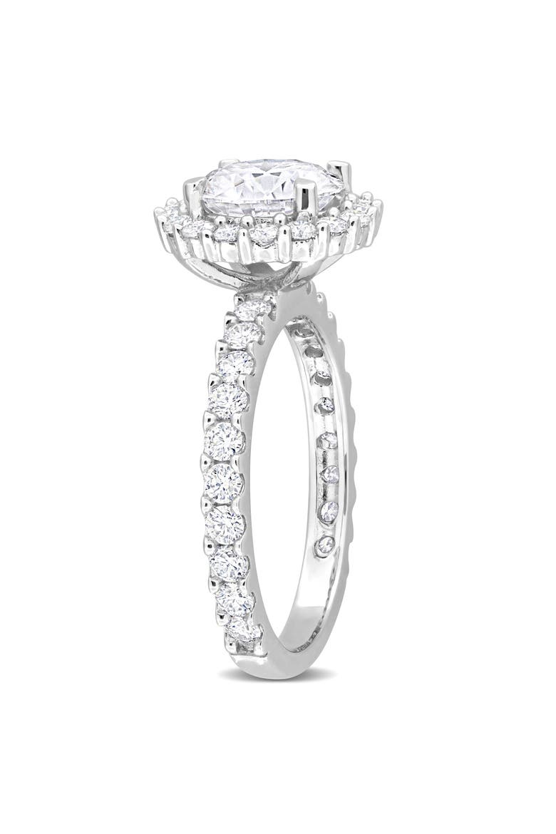 Dew Created Moissanite Ring, Alternate, color, SILVER