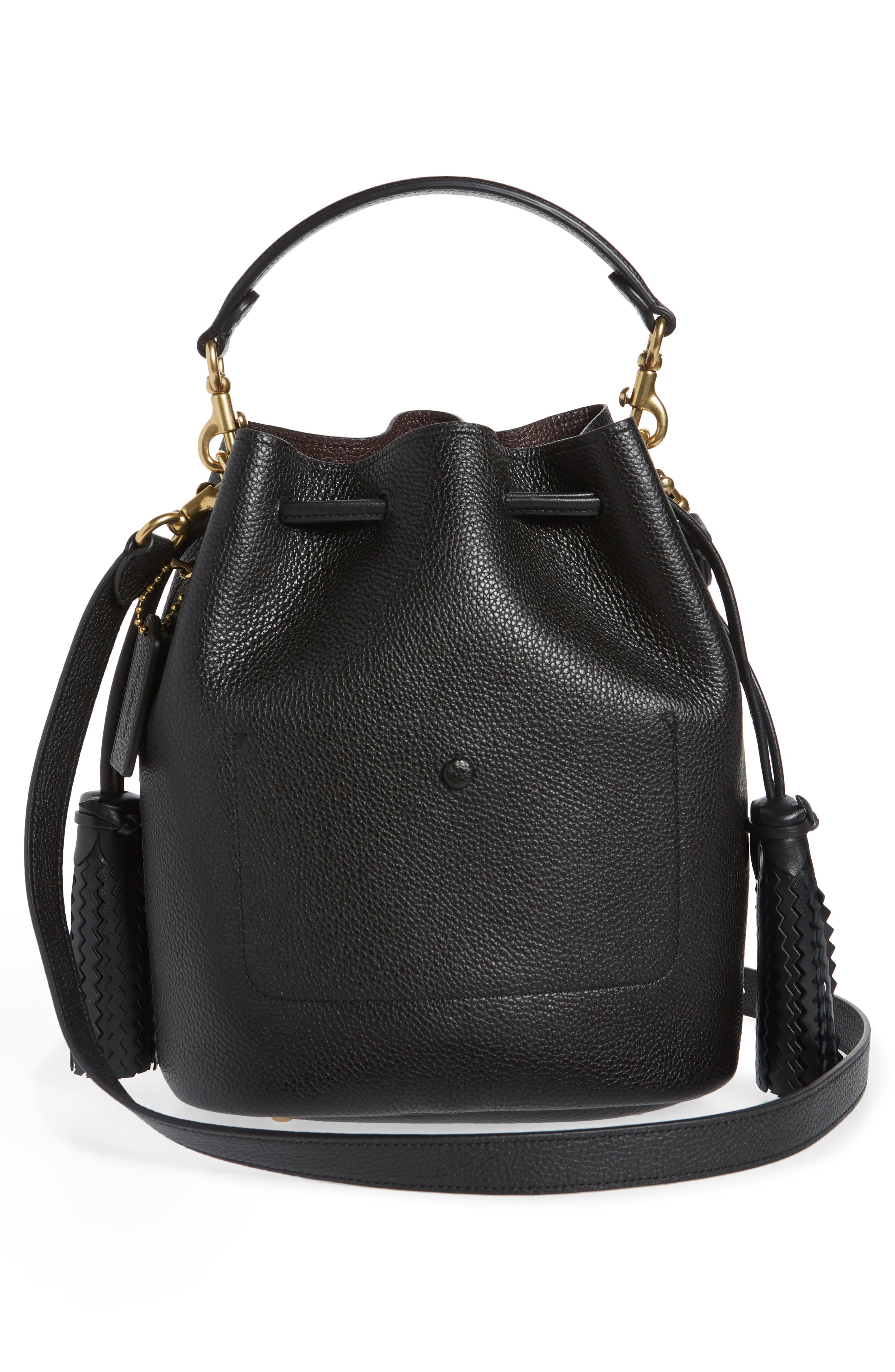 COACH Lora Whipstitch Leather Bucket Bag, Alternate, color, 