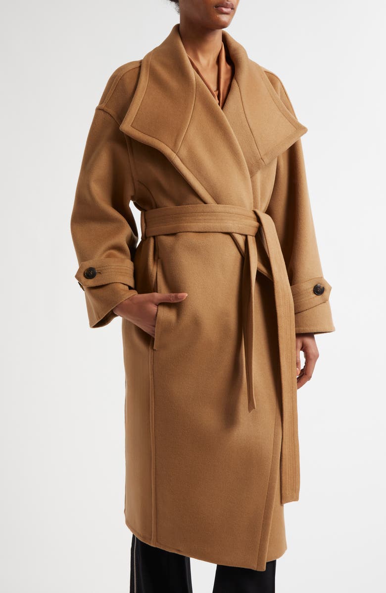 Reiss Atelier Evelyn Wool & Cashmere Double Face Wrap Coat, Alternate, color, 
