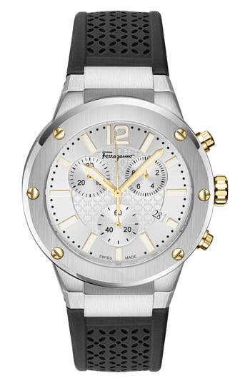 Ferragamo F-80 Chrono Silicone Watch