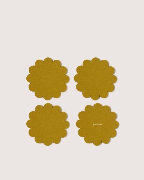 Crest Merino Wool Coaster Solid 4 Pack