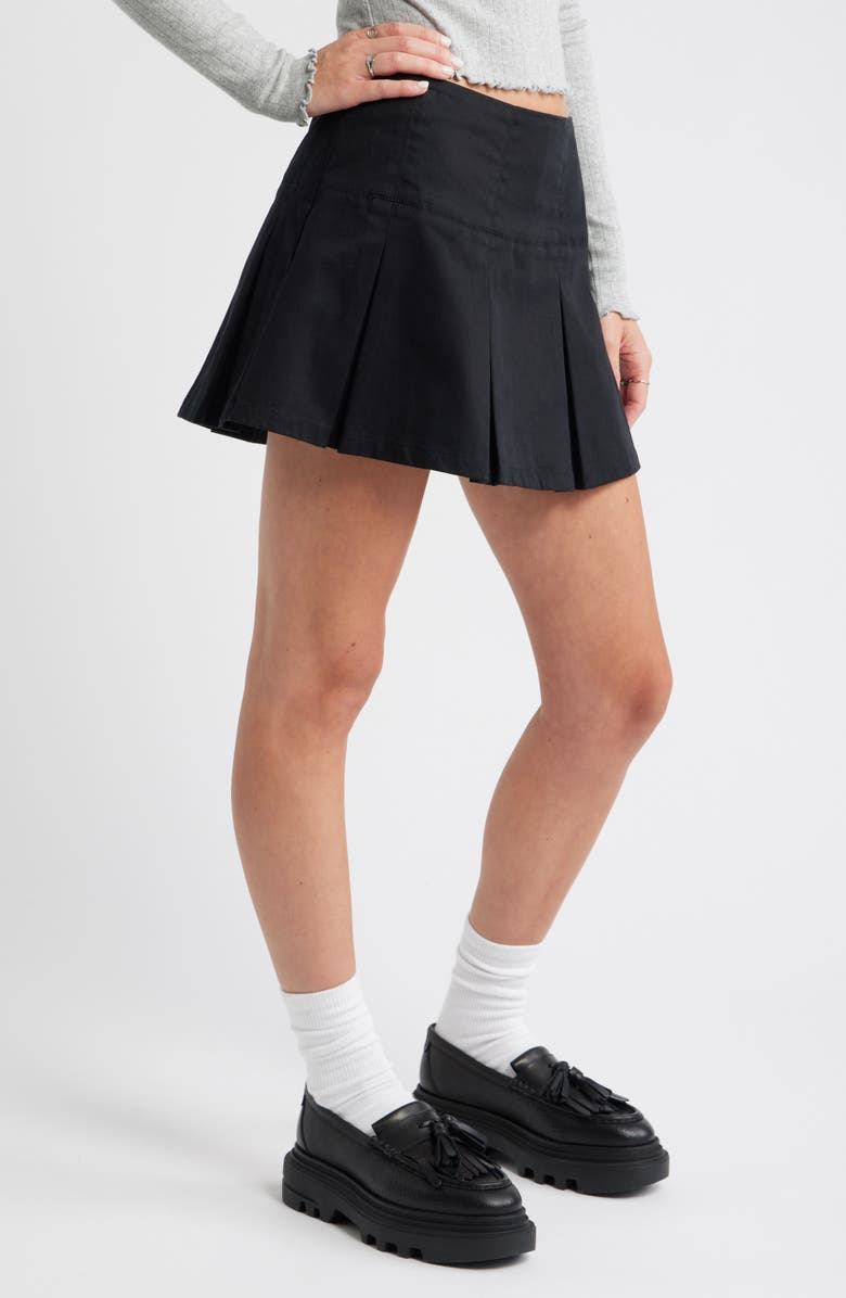 BP. Preppy Pleated Miniskort, Alternate, color, Black