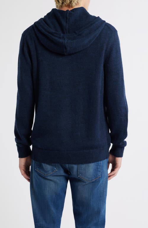 Alex Crane Campo Hooded Merino Wool Sweater In Blue