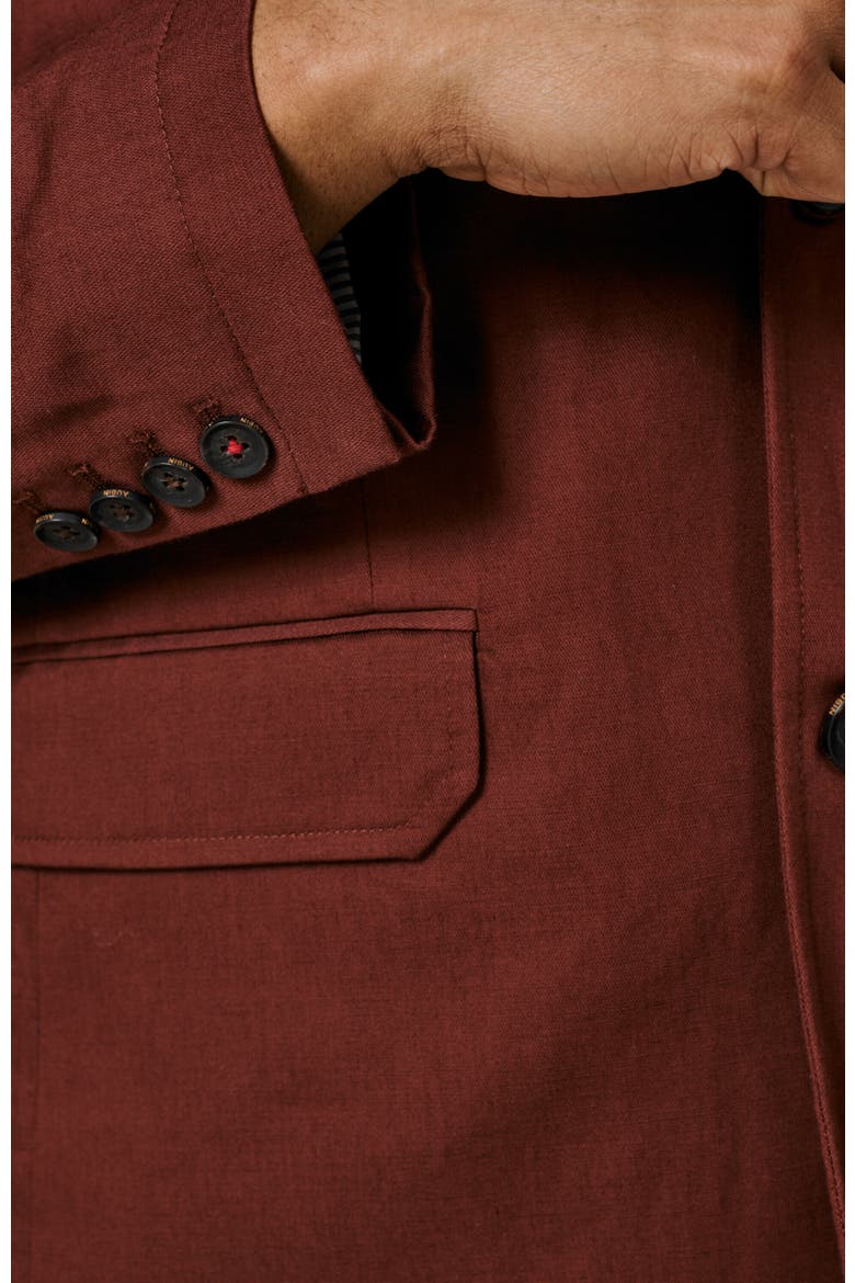 Pasmore Tailored Linen Blend Blazer, Alternate, color, Brown